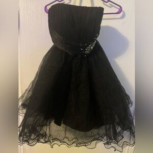 Strapless Bejeweled Cocktail Dress